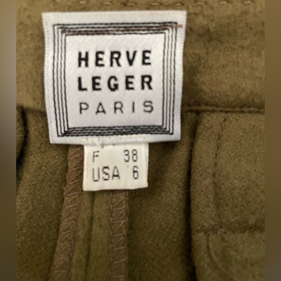 ❤️ Herve Leger Olive Pants Size 6 - Picture 4 of 5